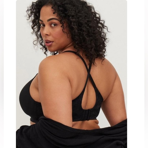 torrid Other - torrid Black Wire Free Lightly Lined Everyday Racerback Cross Cross Back Bra